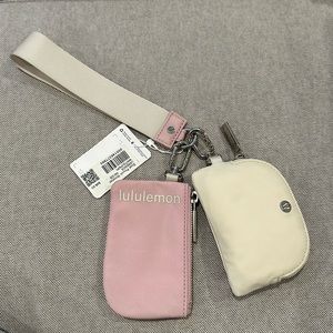 Lululemon Dual Pouch Wristlet in Opal and Pink Peony